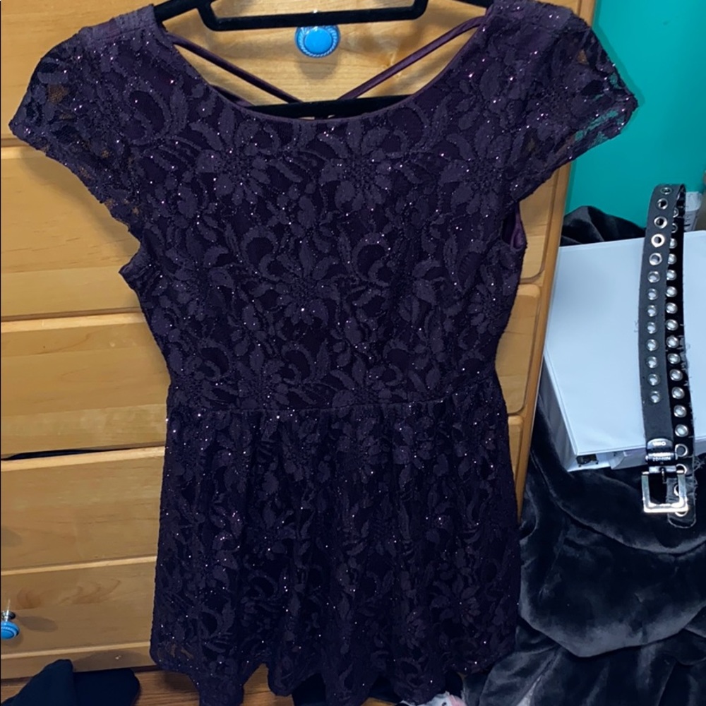 Fancy sparkly purple dress
